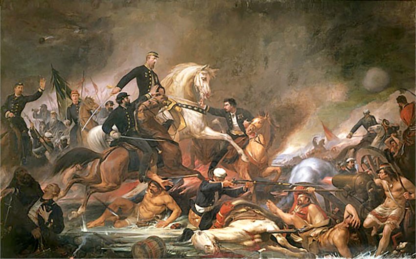 a Paraguay-i csata festményen