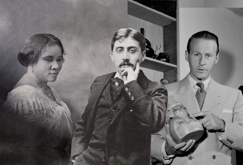Madame C. J. Walker, Marcel Proust és Thor Heyerdahl egy kollázson