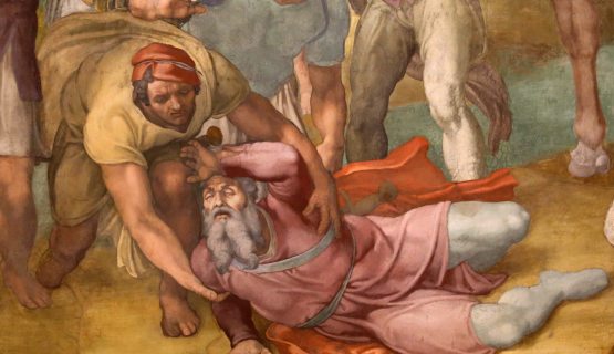 Michelangelo Buonarotti Saul megtérése című freskója