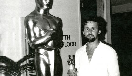 Rófusz Ferenc az Oscar-díjjal a kezében 1981-ben 