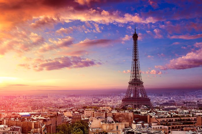 Eiffel torony naplementében