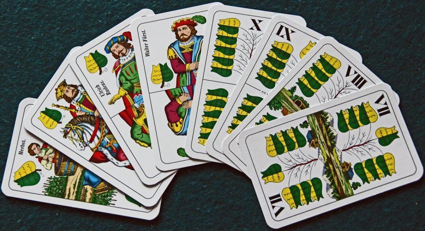 a set of Hungarian playing cards