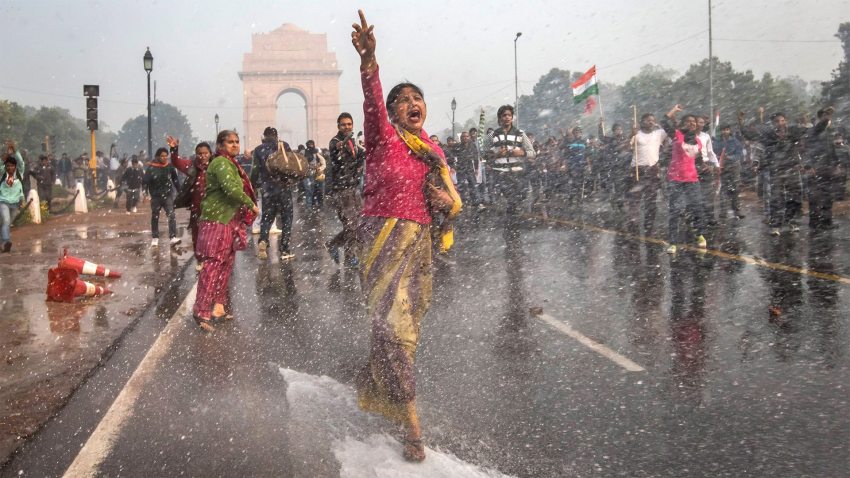 India tüntetés