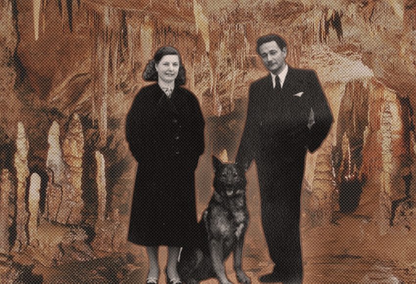 Szemlő hegyi barlangot is bejáró barlangász házaspár