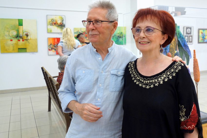 Agria Park galéria létrehozója, Teleki Klára és férje