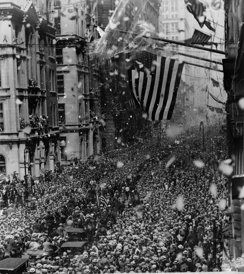 Gertrude Ederle New York City-be érkezik - forrás: NY Library of Congress Prints and Photographs Division