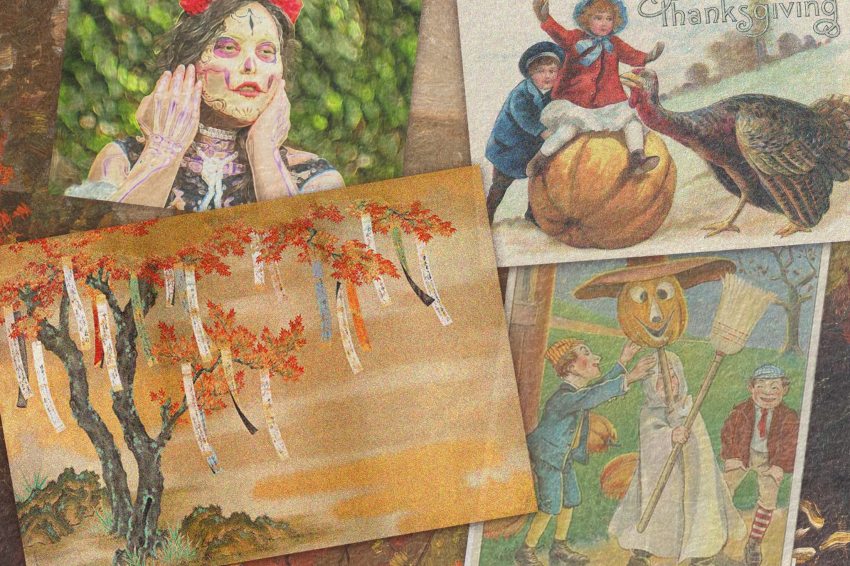 őszi népszokások illusztrációkon