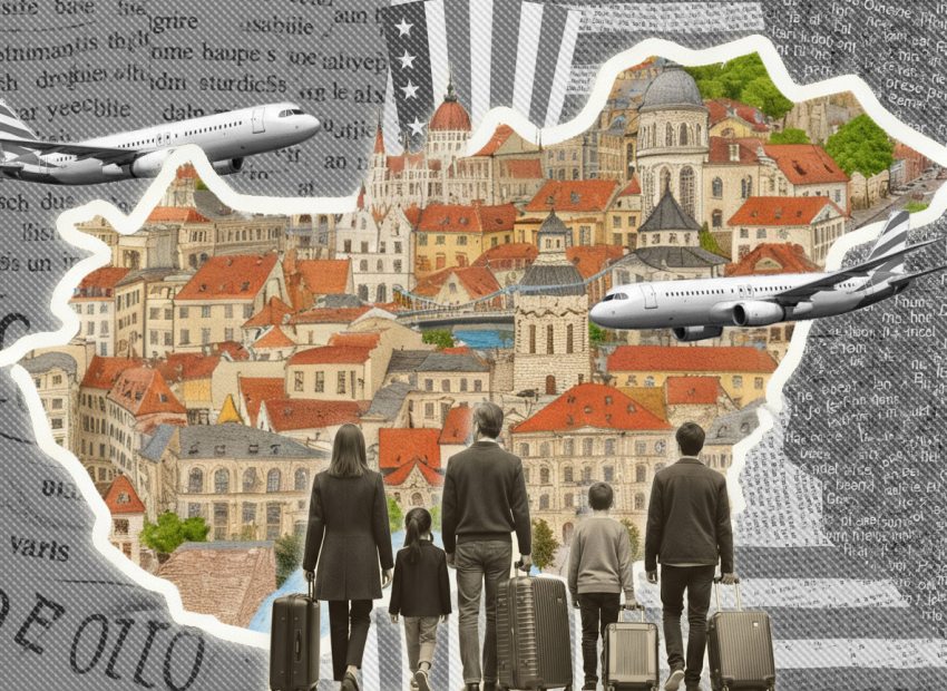 külföldről hazaköltöző család (illusztráció)