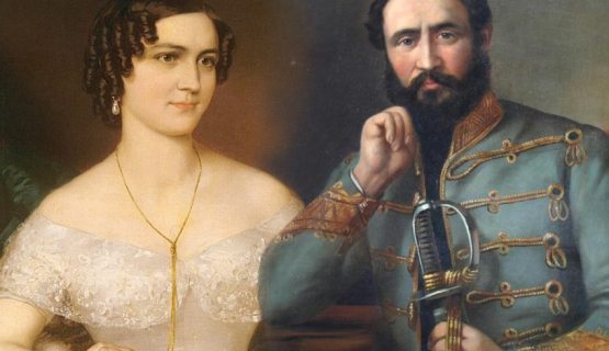 A painting of Vilma Rozsváry and Norbert Ormai 