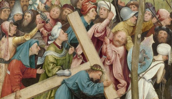 Hieronymus Bosch festménye: Krisztus a keresztet viszi