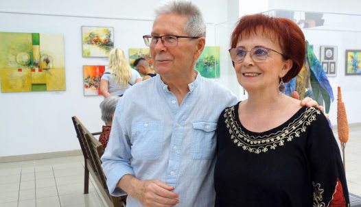 Agria Park galéria létrehozója, Teleki Klára és férje