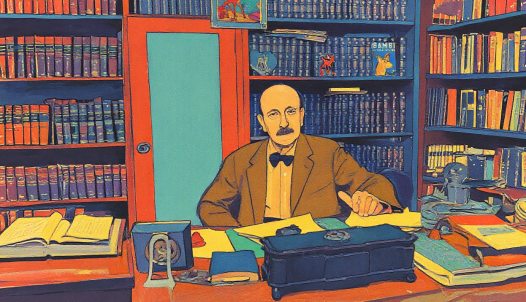 Bambi mese írója, Felix Salten egy grafikán