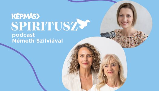 Pokorny Lia és Rendi Mari a Spiritusz podcast plakátján