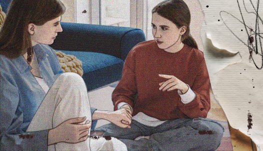 kamasz gyerekkel beszélhget anyja