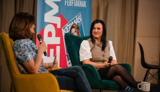 Szám Kati és Pólus Enikő a Képmás-esten
