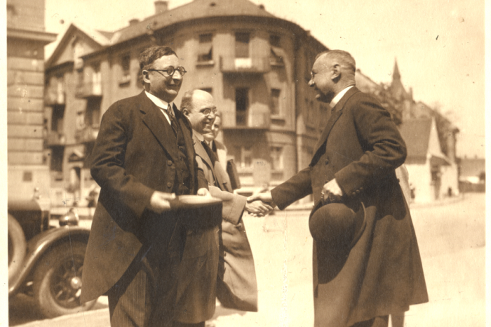 Klebelsberg Kuno érkezése a Déri Múzeum megnyitójára, 1930