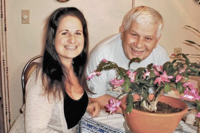Cynthia Berényi with her father