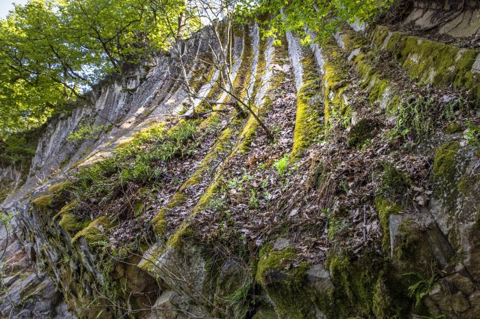 Andesit rock formations near the village of Bér