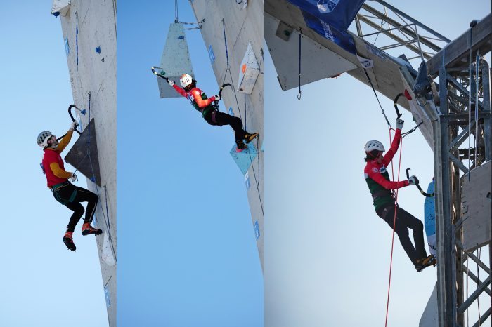 Ernő Róbert Seregi on the ice wall