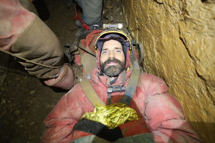 Mark Dickey during the rescue operation
