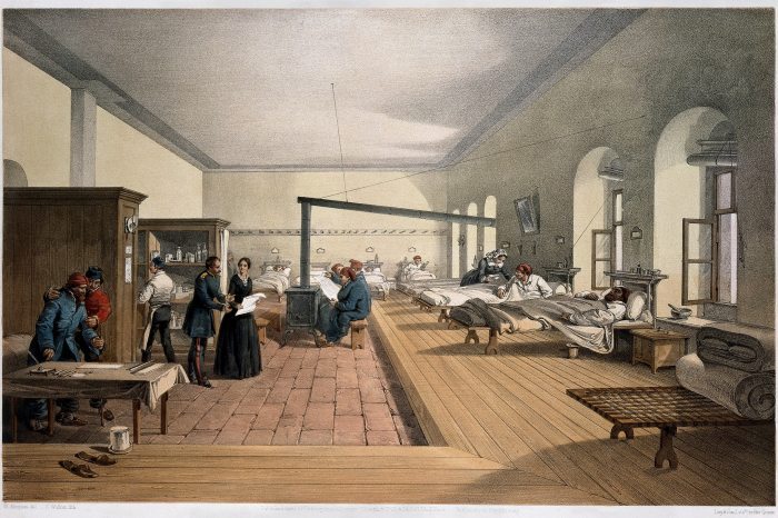 A painting of a hospital in the time of Semmelweis