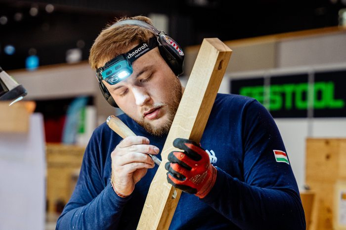 Dániel Nagy at work at the EuroSkills Competition is Gdansk, Poland