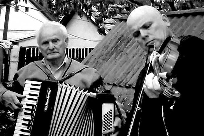 László Erdei playing music with his father