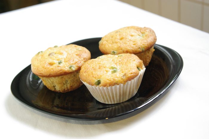 zöldborsó muffin