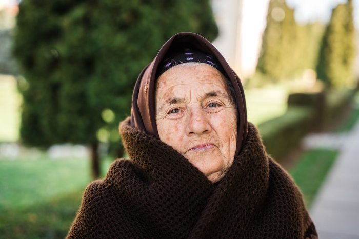 Portrait of an old Swabian lady in Vojvodina