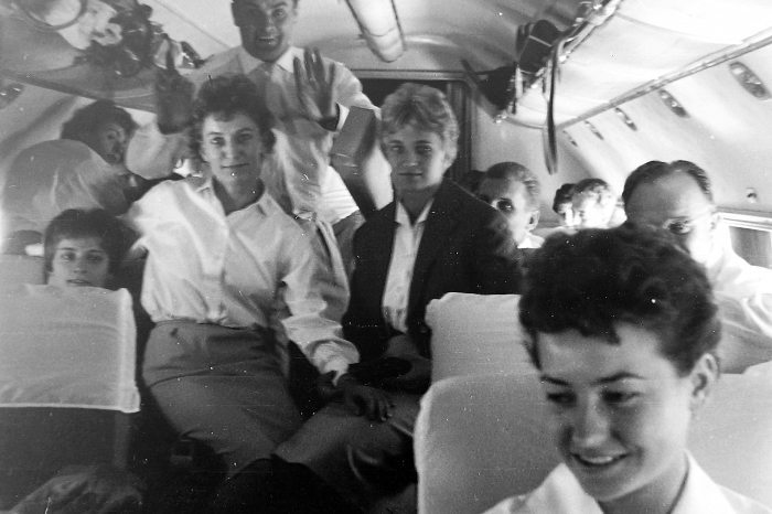 Members of the Hungarian women's gymnastics team at the 1960 Olympics in Rome