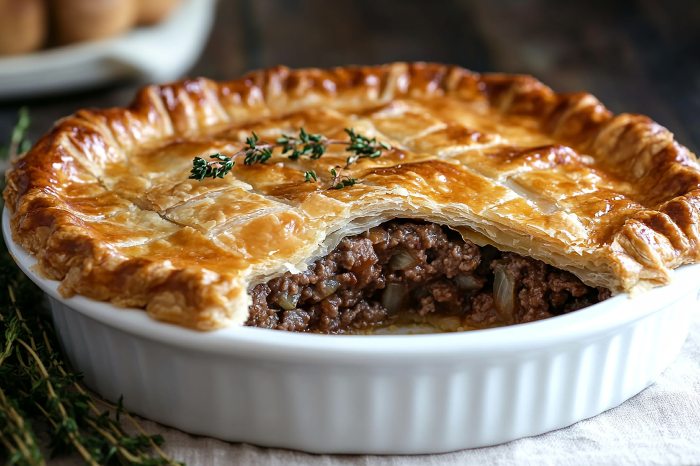 A megmaradt húsok és zöldségek újrahasznosítása: húsos pite kelt tésztával  Kép: pixabay.com