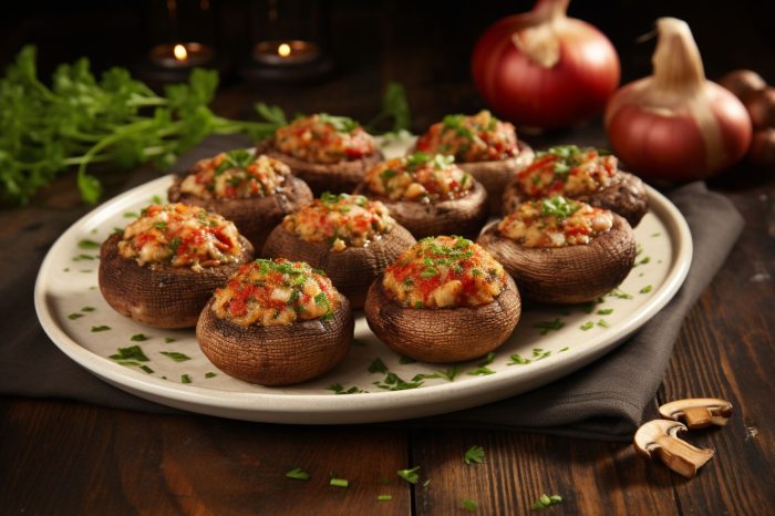 töltött gombafejek recept