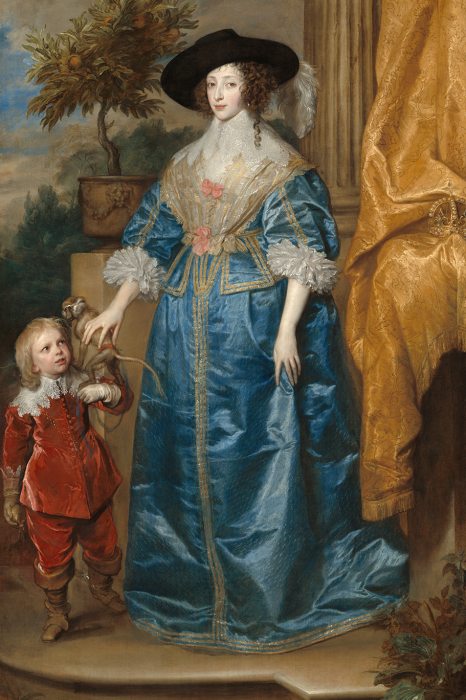 Henrietta Mária és Jeffrey Hudson Anthony van Dyck festményén
