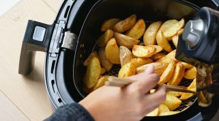 airfryer által készített sült krumpli