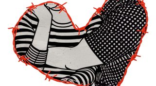 családon belüli bántalmazás egy rajzon