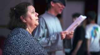 Klára Herpainé Velkey at the rehearsal of the Magis Choir