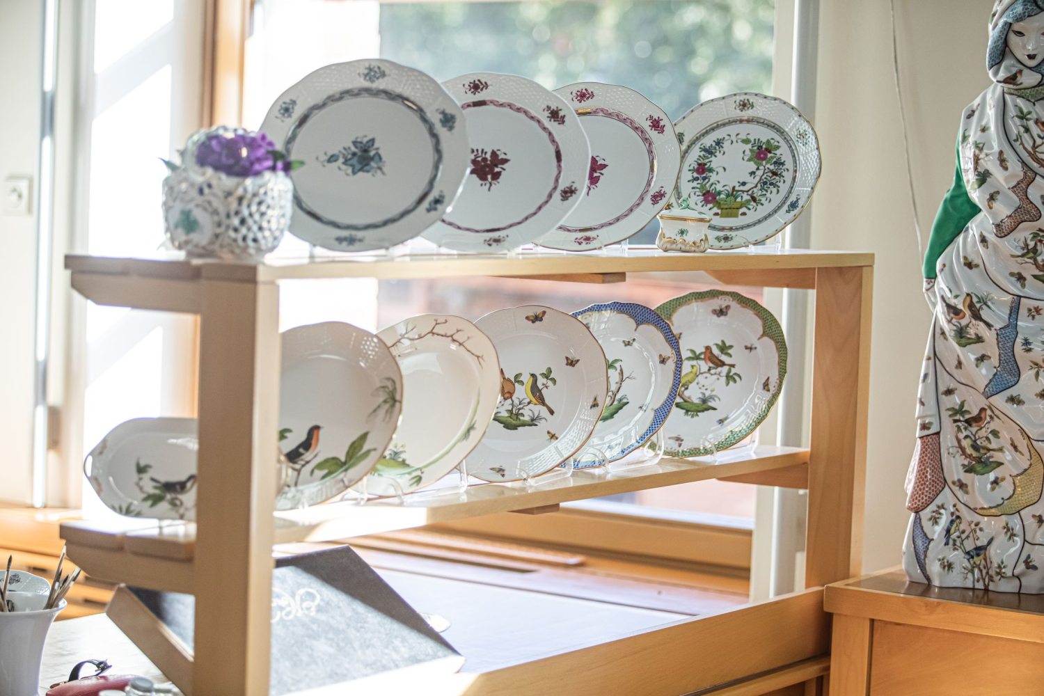 Herendi porcelángyár darabjai