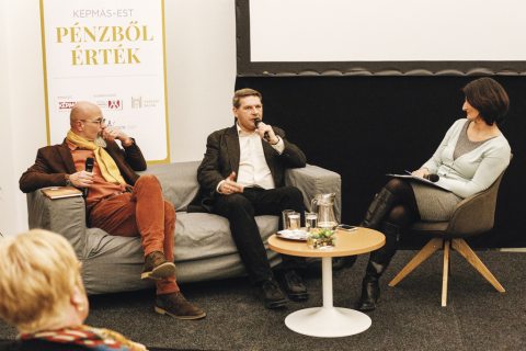 Zacher Gábor és Orsolics Zénó a Képmás-esten