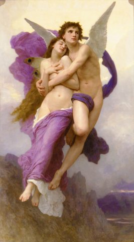 W. A. Bouguereau: Pszükhé elrablása (1895). Forrás: Wikipédia.