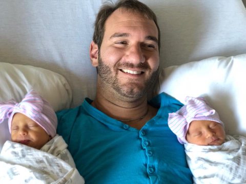 Nick Vujicic ikergyermekeivel
