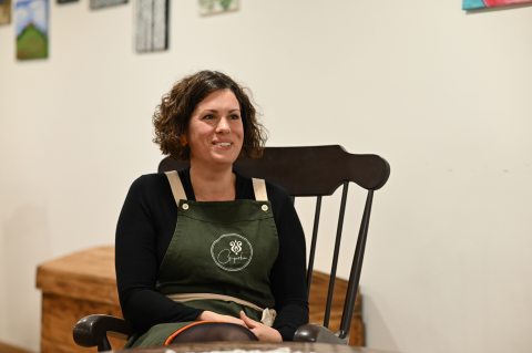 Szekeresné Kovács Brigitta, a Csuporka kisbolt tulajdonosa