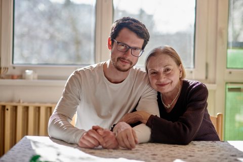 Horváth Éva, a veseelégtelenséggel diagnosztizált nő, és Balázs