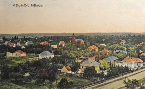 Mátyásföld rajza egy régi képeslapon