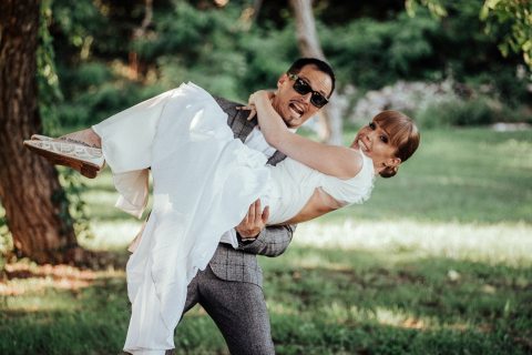 Koltay Anna és Takács Vilmos esküvőjükön