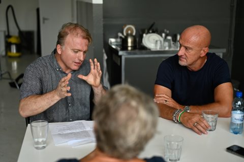 Lackfi János és Marco Rossi beszélgetnek