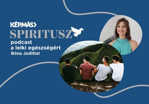 A Spiritusz podcast férfinak lenni témájú adásának plakátja