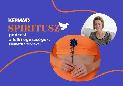 a mikrobiom témájú Spiritusz podcast plakátja