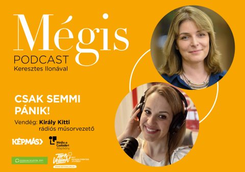 Király Kitti a Mégis podcast plakátján