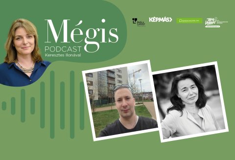 Fülöp Attila gyógyuló függő a Mégis podcast plakátján