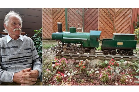 Kálmán Varga and his garden steam engine